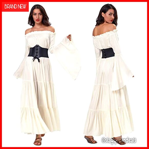 Lace-Up Cinch Belt Elastic Waist Belt for Dresses Cosplay Casual Wear